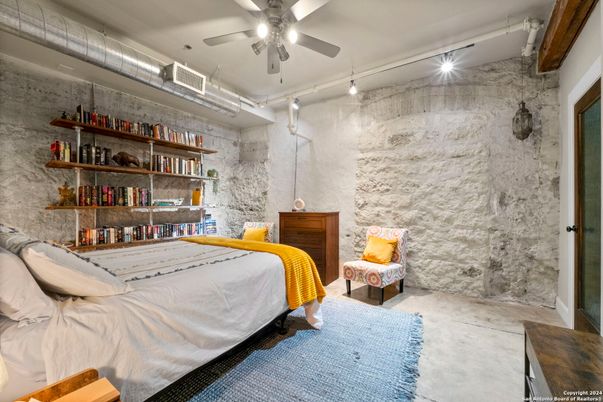 Bedroom, Interior, Stone Walls