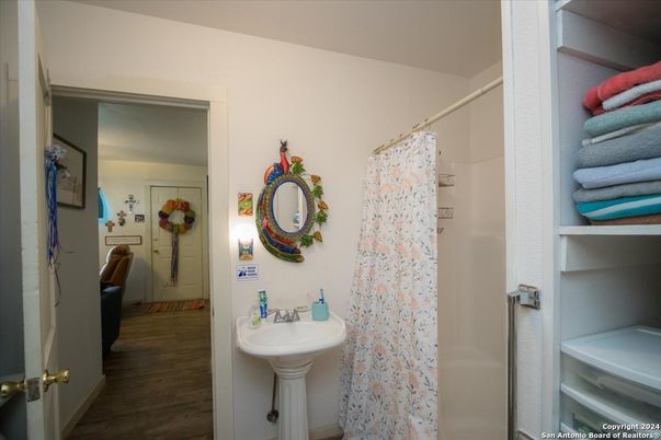Bathroom, Interior, Wood Texture Flooring