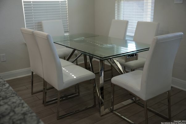 Dining room, Interior, Wood Texture Flooring