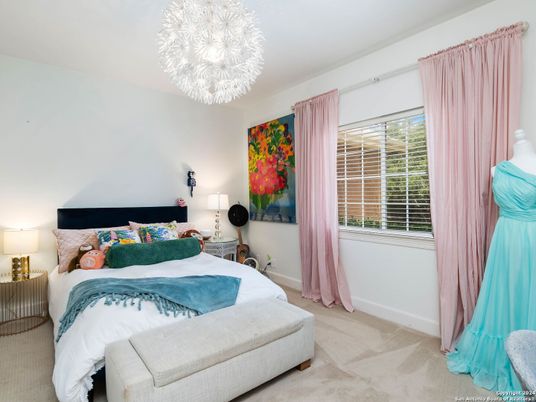Bedroom, Chandelier, Interior