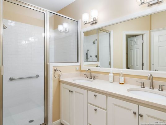 Bathroom, Dual Sink Vanities, Glass Shower, Interior
