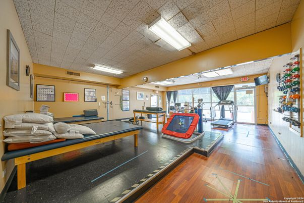 Fitness Equipment, Interior, Wood Texture Flooring