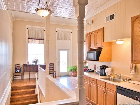 Interior, Kitchen, Pendant Lights, Wood Texture Flooring