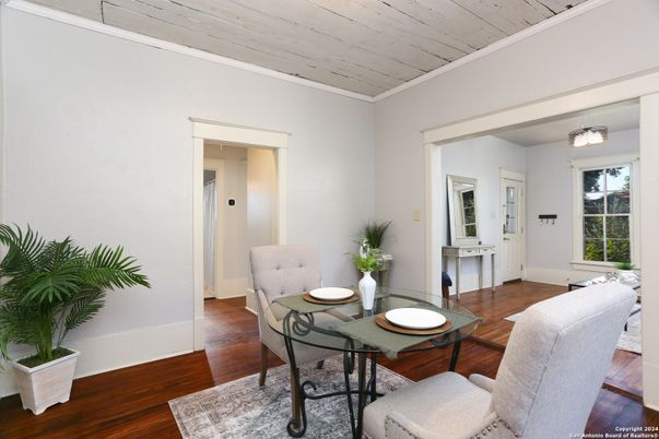 Dining room, Interior, Wood Texture Flooring
