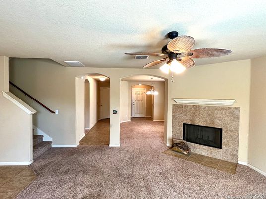 Fireplace, Interior, Pendant Lights
