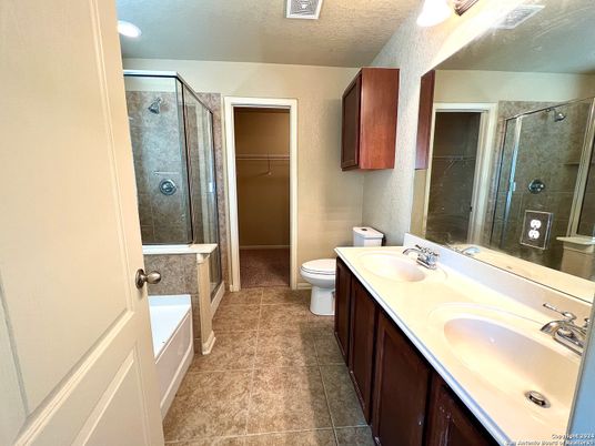 Bathroom, Dual Sink Vanities, Glass Shower, Interior