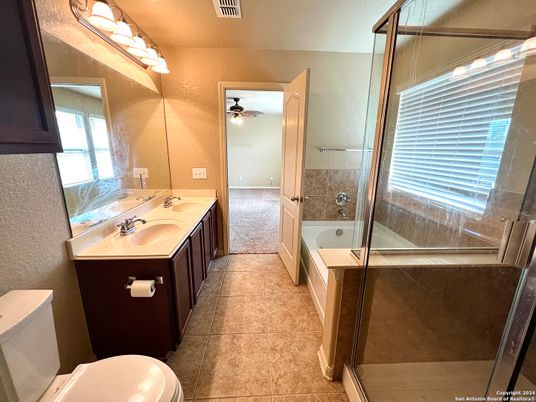 Bathroom, Dual Sink Vanities, Glass Shower, Interior