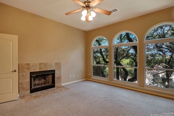 Empty room, Fireplace, Interior