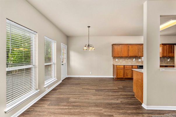 Interior, Kitchen, Pendant Lights, Wood Texture Flooring