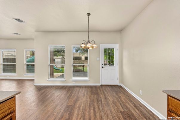 Chandelier, Empty room, Interior, Pendant Lights, Wood Texture Flooring