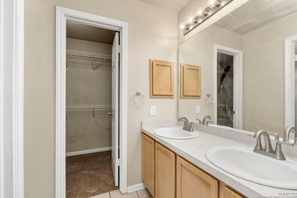 Bathroom, Dual Sink Vanities, Interior, Walk-in Closets