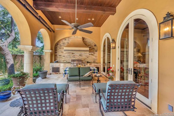Exterior, Fireplace, Stone Walls