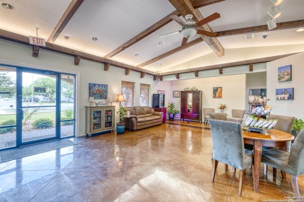 Dining room, Interior, Recessed Lighting, Wooden Beams