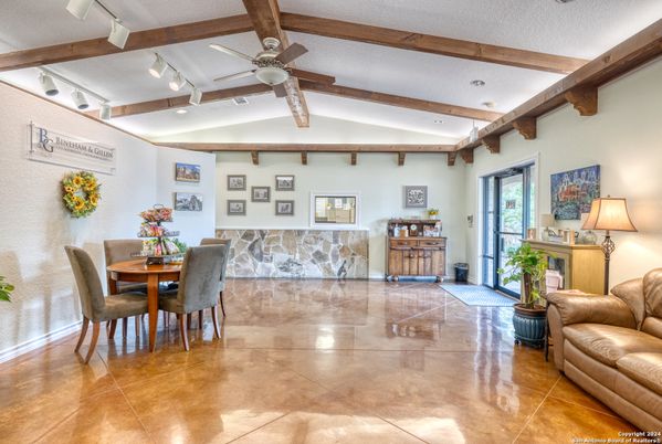 Dining room, Interior, Recessed Lighting, Wooden Beams