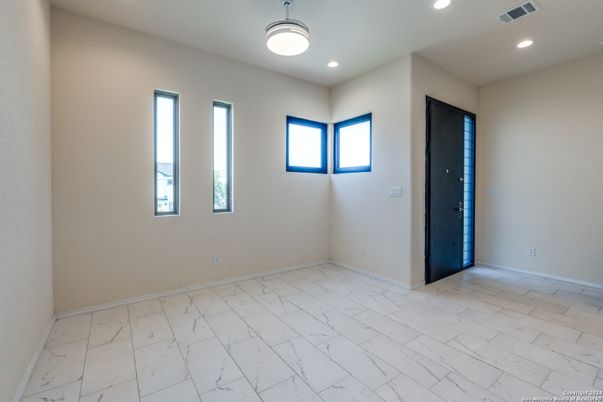 Empty room, Interior, Marble, Pendant Lights, Recessed Lighting