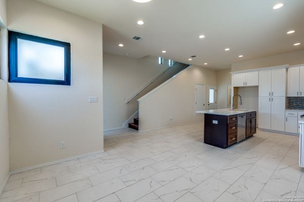 Interior, Kitchen, Marble, Recessed Lighting