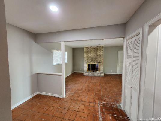 Empty room, Fireplace, Interior, Recessed Lighting
