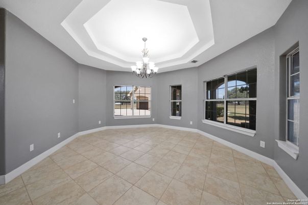 Chandelier, Empty room, Interior