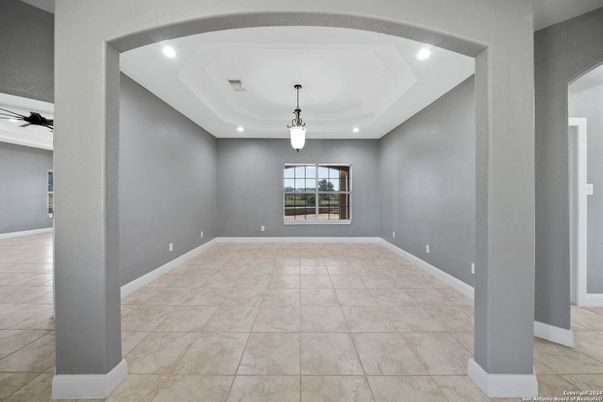 Empty room, Interior, Pendant Lights, Recessed Lighting