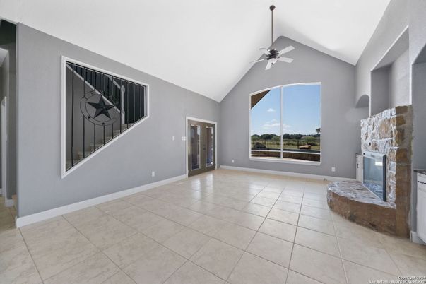 Empty room, Fireplace, Interior