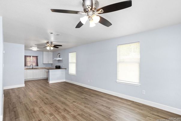 Empty room, Interior, Kitchen, Wood Texture Flooring