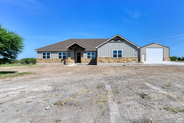 Attached, Backyard, Detached Garage, Exterior, Facade, Ranch