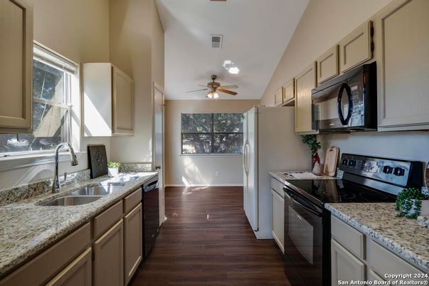 Interior, Kitchen, Wood Texture Flooring