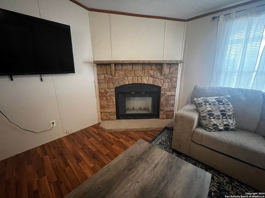 Fireplace, Interior, Wood Texture Flooring