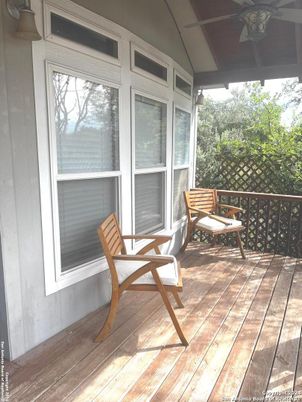 Exterior, Interior, Sun Room, Wood Texture Flooring