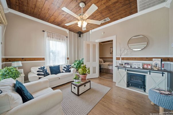 Fireplace, Interior, Living room, Wooden Ceilings, Wood Texture Flooring