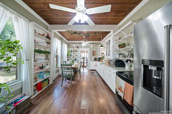 Dining room, Interior, Wooden Ceilings, Wood Texture Flooring
