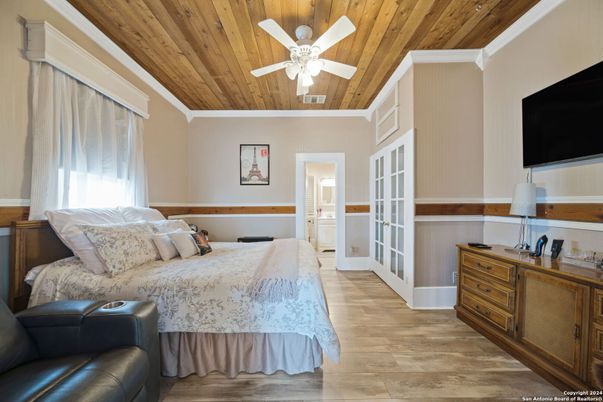 Bedroom, Interior, Wooden Ceilings, Wood Texture Flooring