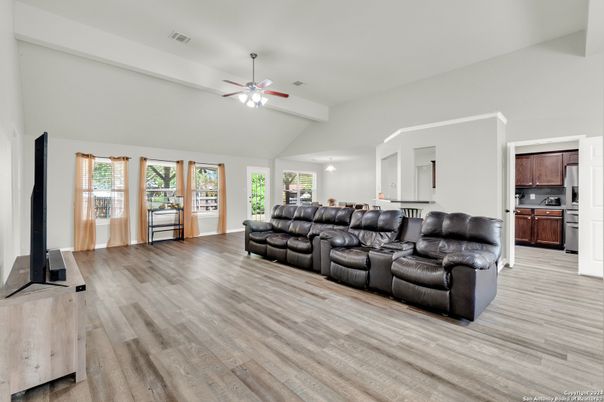 Home Theatre Room, Interior, Living room, Wood Texture Flooring