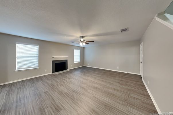 Empty room, Fireplace, Interior, Wood Texture Flooring