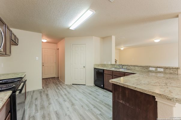 Interior, Kitchen, Wood Texture Flooring