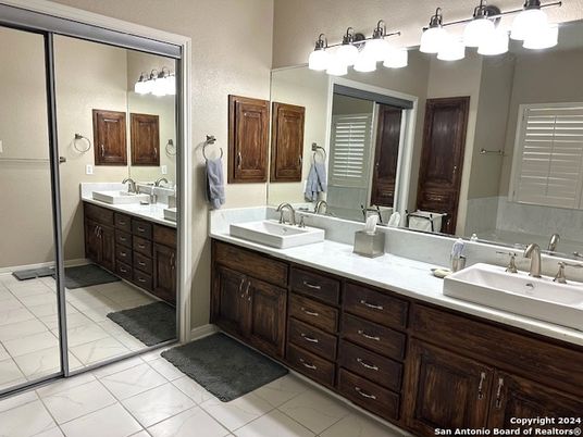 Bathroom, Dual Sink Vanities, Glass Shower, Interior