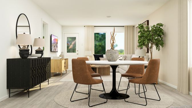 Dining room, Interior, Wood Texture Flooring