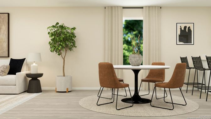 Dining room, Interior, Wood Texture Flooring
