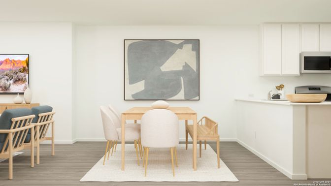 Dining room, Interior, Wood Texture Flooring