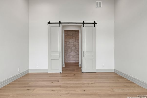Empty room, Interior, Stone Walls, Wood Texture Flooring