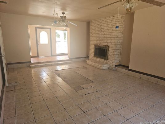 Empty room, Fireplace, Interior, Stone Walls