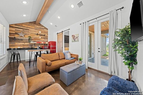 Interior, Living room, Recessed Lighting, Wooden Beams, Wood Texture Flooring, Wooden Walls
