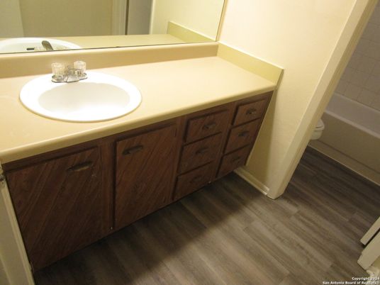 Bathroom, Dual Sink Vanities, Interior, Wood Texture Flooring