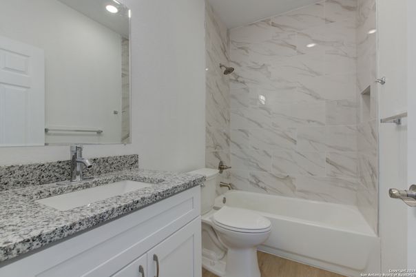 Bathroom, Interior, Marble Walls, Recessed Lighting