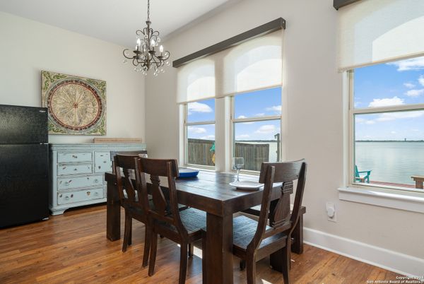 Chandelier, Dining room, Interior, Water, Wood Texture Flooring