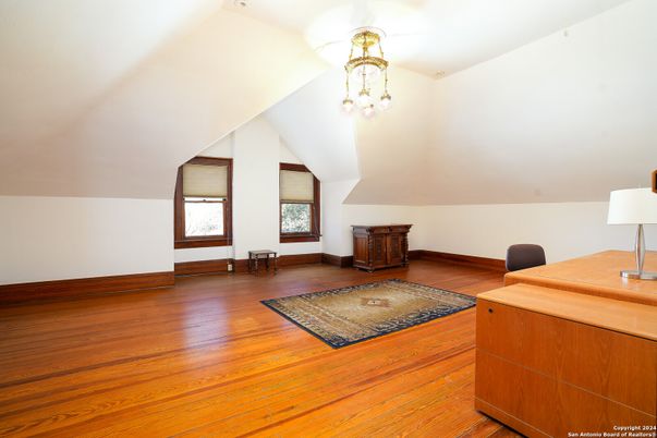 Chandelier, Home Office, Interior, Wood Texture Flooring