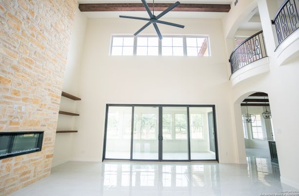 Fireplace, Interior, Stone Walls, Wooden Beams