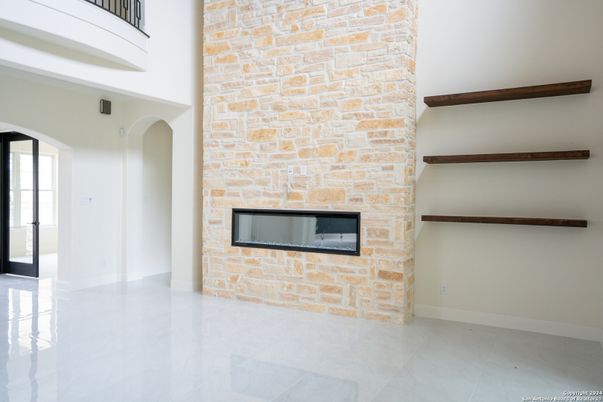 Fireplace, Interior, Stone Walls