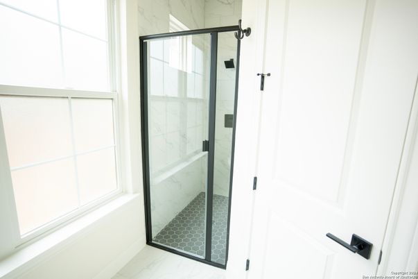 Bathroom, Glass Shower, Interior, Marble, Marble Walls
