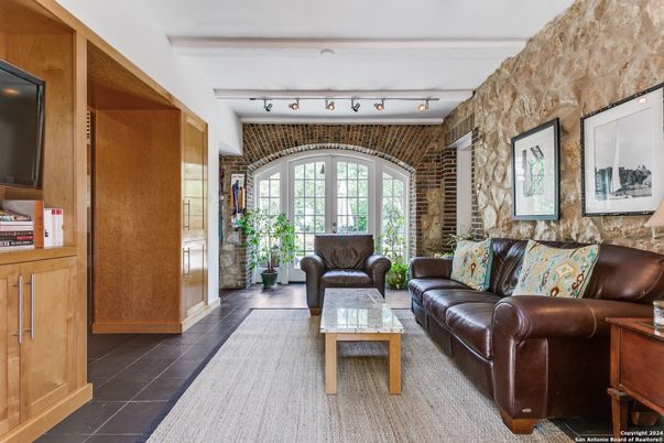 Interior, Living room, Stone Walls